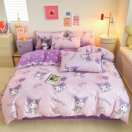 91家纺网 家纺一手货源 找家纺 （总）桃子家居 2024新款三丽鸥正版授权全棉卡通系列四件套