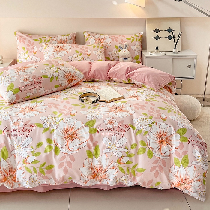 91家纺网 家纺一手货源 找家纺 （总）金鑫汇家纺 2024新款全棉纯棉卡通印花四件套单品系列-单被套