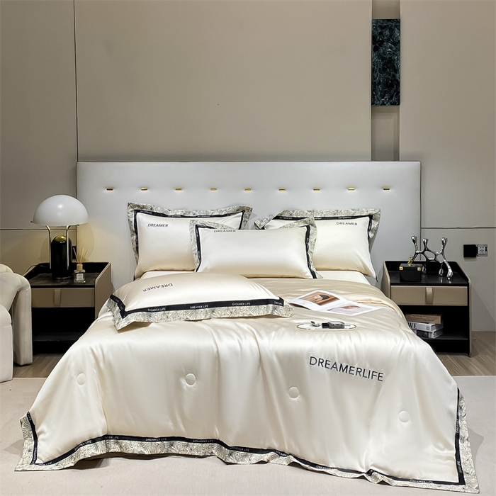 91家纺网 家纺一手货源 找家纺 （总）笙意家纺 2025新款冰丝宽边款夏被-克里斯汀系列