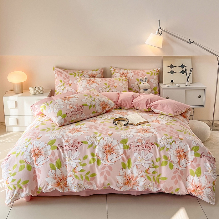 91家纺网 家纺一手货源 找家纺 金鑫汇家纺 2024新款全棉纯棉卡通印花四件套单品系列-四件套 繁花之恋