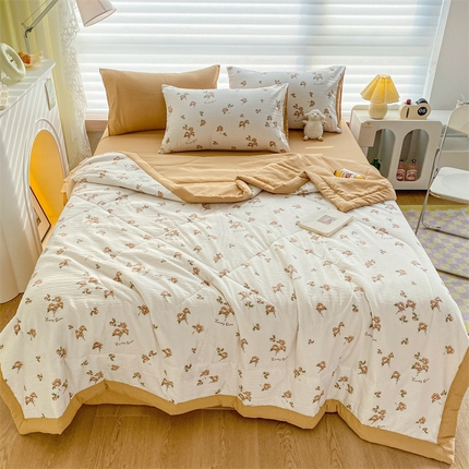 91家纺网 家纺一手货源 找家纺 （总）可思家纺 2024新款A类泡泡纱夏被四件套