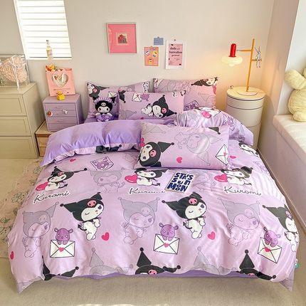 91家纺网 家纺一手货源 找家纺 （总）桃子家居 2024新款三丽鸥正版授权全棉卡通系列四件套