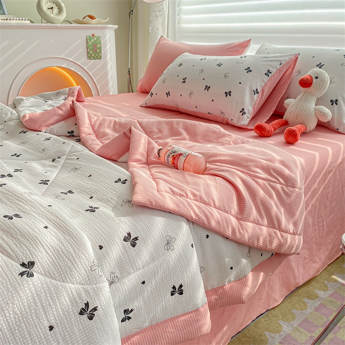 91家纺网 家纺一手货源 找家纺 （总）可思家纺 2024新款A类泡泡纱夏被四件套