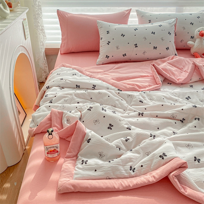 91家纺网 家纺一手货源 找家纺 （总）可思家纺 2024新款A类泡泡纱夏被四件套