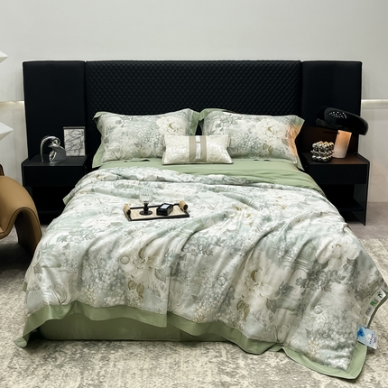 91家纺网 家纺一手货源 找家纺 （总）匠心 2024新款50S莱赛尔夏被四件套 