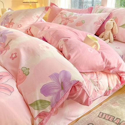 绵庭家纺 2024新款AB版12868全棉印花单被套 兰若幽香