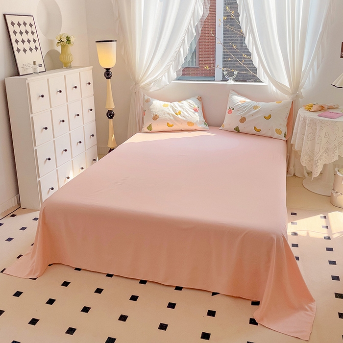 91家纺网 家纺一手货源 找家纺 优选良品 2025新款直播爆款母婴级水洗皱皱棉四件套小碎花被套床笠款三件套 水果派对