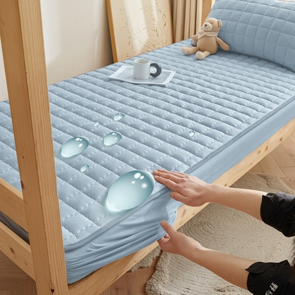 91家纺网 家纺一手货源 找家纺 （总）爱思凯家纺 2025新款曲线格床笠（学生-防水）