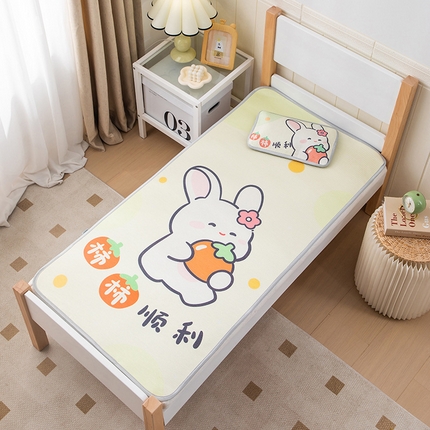 91家纺网 家纺一手货源 找家纺 （总）欣品希家纺 2024新款A类冰丝印花儿童凉席三件套