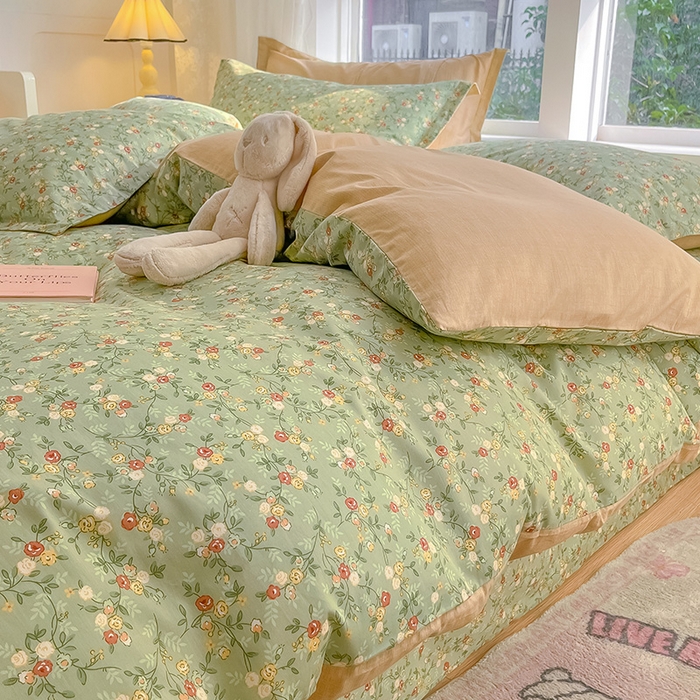 91家纺网 家纺一手货源 找家纺 绵庭家纺 2024新款AB版12868全棉印花单被套 浮世繁华