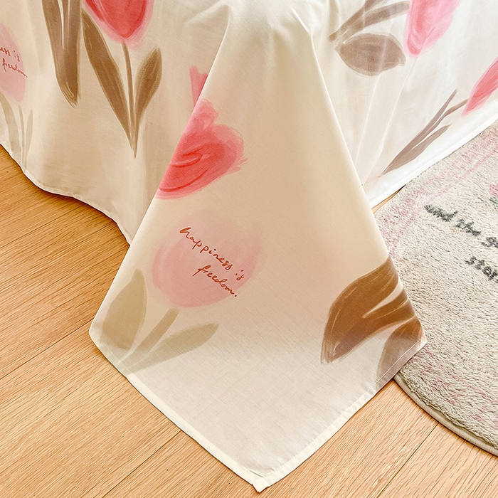 91家纺网 家纺一手货源 找家纺 绵庭家纺 2024新款AB版全棉印花系列四件套 尤拉朵