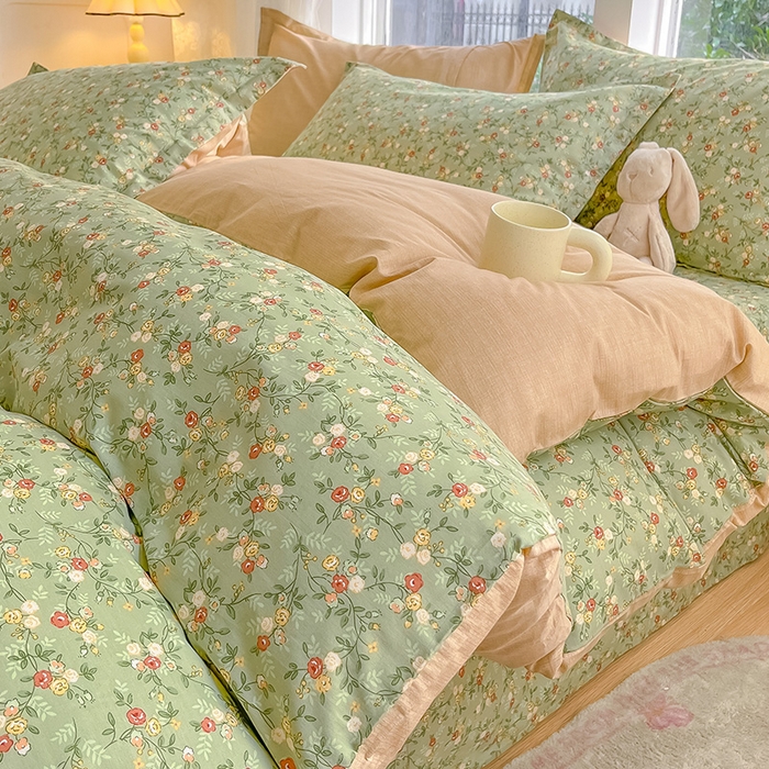 91家纺网 家纺一手货源 找家纺 绵庭家纺 2024新款AB版12868全棉印花单枕套 浮世繁华