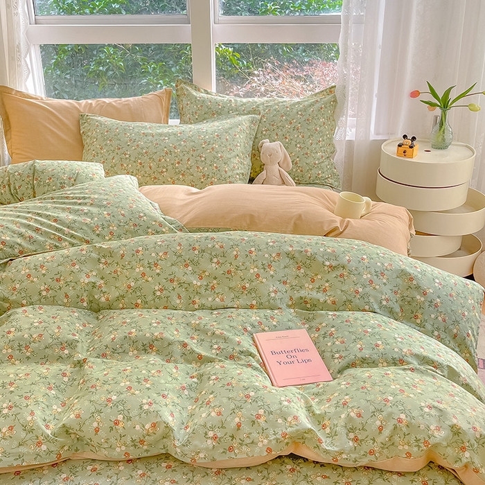 91家纺网 家纺一手货源 找家纺 绵庭家纺 2024新款AB版12868全棉印花单枕套 浮世繁华