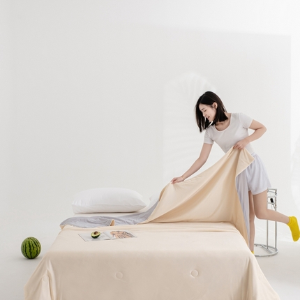 91家纺网 家纺一手货源 找家纺 （总）恒科家纺 2025新款凉感丝冰淇淋夏被可机洗夏被新品空调被西瓜被