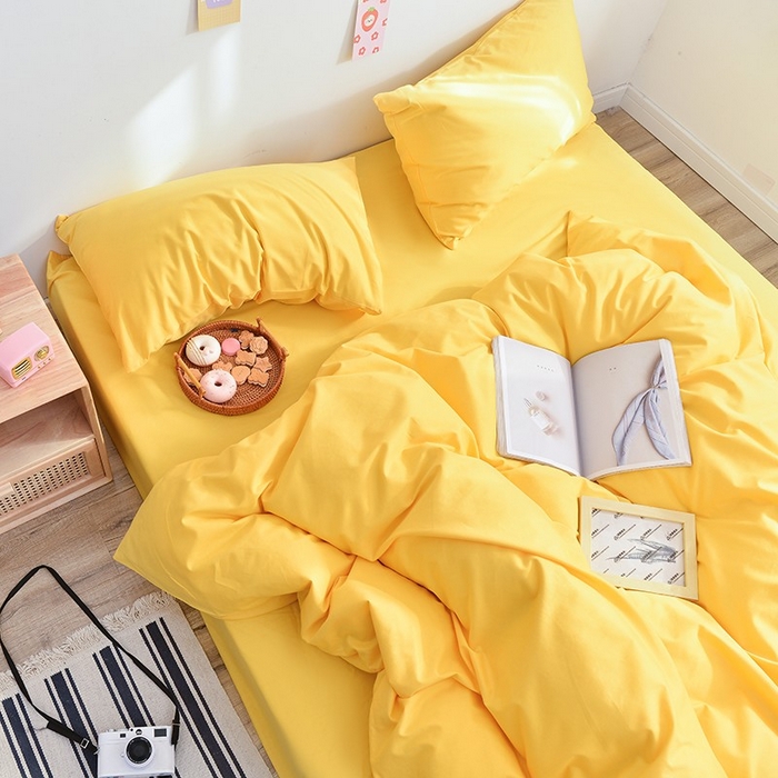 91家纺网 家纺一手货源 找家纺 总极梦2025新款40支喷气全棉纯色四件套