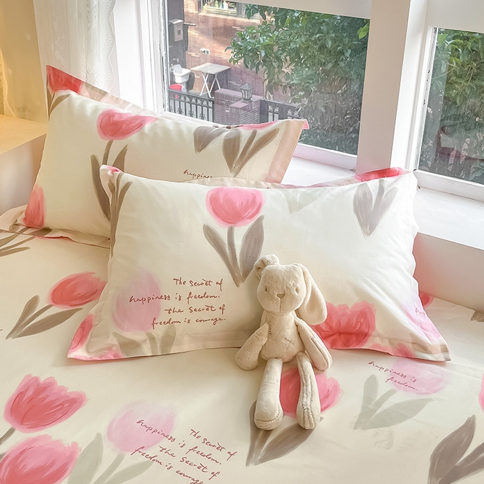 91家纺网 家纺一手货源 找家纺 绵庭家纺 2024新款AB版12868全棉印花单床笠  尤拉朵