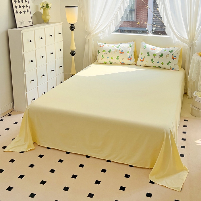 91家纺网 家纺一手货源 找家纺 优选良品 2025新款直播爆款母婴级水洗皱皱棉四件套小碎花被套床笠款三件套 森林世界