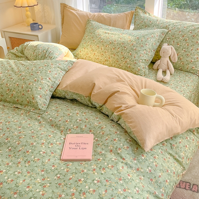 91家纺网 家纺一手货源 找家纺 绵庭家纺 2024新款AB版12868全棉印花单枕套 浮世繁华