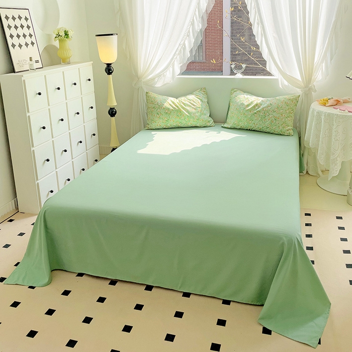 91家纺网 家纺一手货源 找家纺 优选良品 2025新款直播爆款母婴级水洗皱皱棉四件套小碎花被套床笠款三件套 繁花