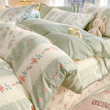 91家纺网 家纺一手货源 找家纺 （总）绵庭家纺 2024新款AB版12868全棉印花单被套