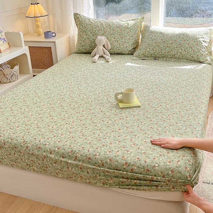 91家纺网 家纺一手货源 找家纺 绵庭家纺 2024新款AB版12868全棉印花单床笠  浮世繁华