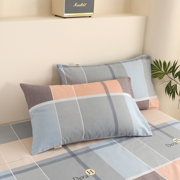 91家纺网 家纺一手货源 找家纺 棉乐町家居 2025新款三枚段条卷边老粗布床单套件 尚雅格调-原棉款