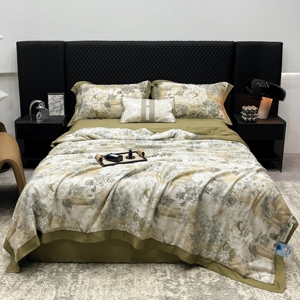 91家纺网 家纺一手货源 找家纺 （总）匠心 2024新款50S莱赛尔夏被四件套 