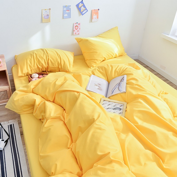 91家纺网 家纺一手货源 找家纺 总极梦2025新款40支喷气全棉纯色四件套