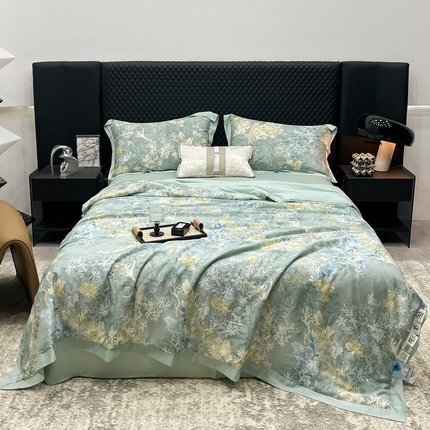 91家纺网 家纺一手货源 找家纺 （总）匠心 2024新款50S莱赛尔夏被四件套 