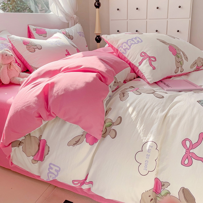 91家纺网 家纺一手货源 找家纺 优选良品 2025新款直播爆款母婴级水洗皱皱棉四件套小碎花被套床笠款三件套 兔兔报道