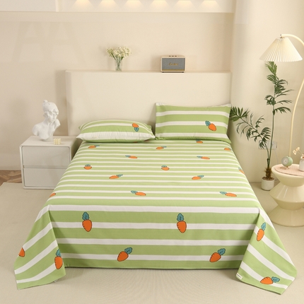 91家纺网 家纺一手货源 找家纺 （总）棉乐町家居 2025新款三枚段条卷边老粗布床单套件