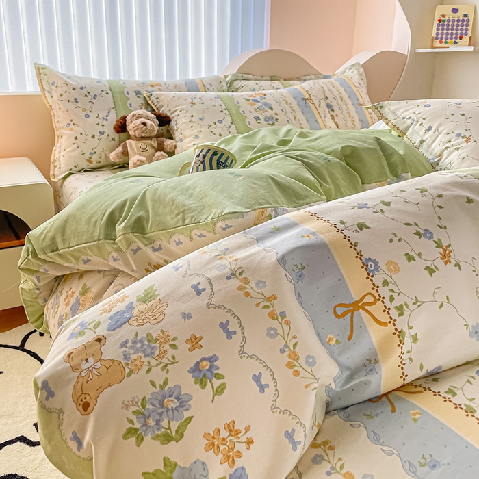 91家纺网 家纺一手货源 找家纺 绵庭家纺 2024新款AB版12868全棉印花单枕套 诺溪