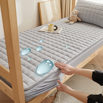 91家纺网 家纺一手货源 找家纺 （总）爱思凯家纺 2025新款曲线格床笠（学生-防水）