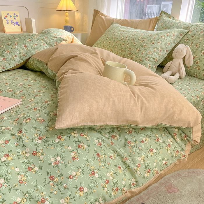 91家纺网 家纺一手货源 找家纺 绵庭家纺 2024新款AB版12868全棉印花单被套 浮世繁华