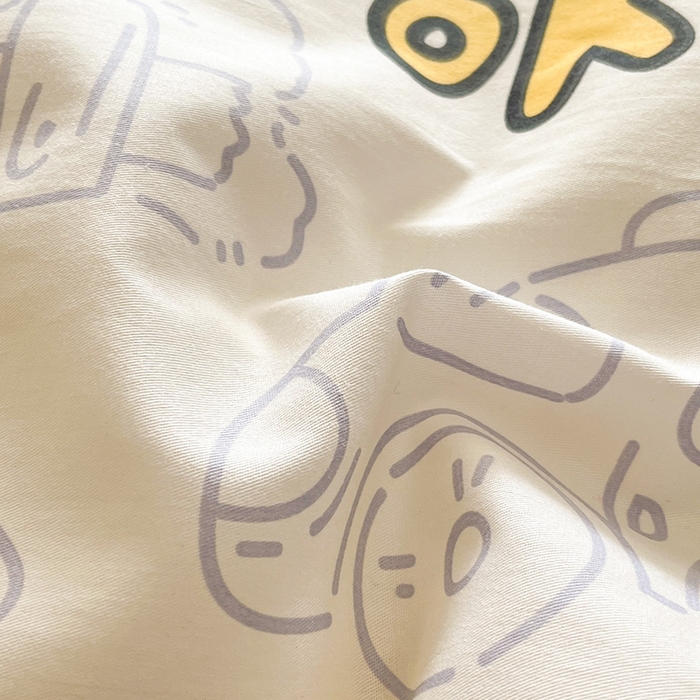 91家纺网 家纺一手货源 找家纺 绵庭家纺 2024新款AB版全棉印花系列四件套 蓝色小狗