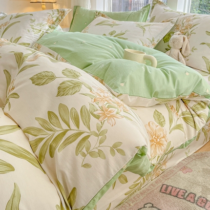 91家纺网 家纺一手货源 找家纺 （总）绵庭家纺 2024新款AB版12868全棉印花单被套