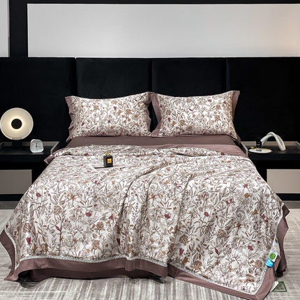 匠心 2024新款60支天丝棉数码印花夏被四件套 安莱