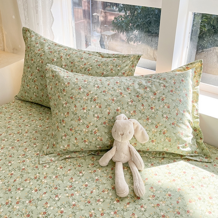 91家纺网 家纺一手货源 找家纺 绵庭家纺 2024新款AB版12868全棉印花单床笠  浮世繁华