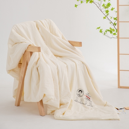 恒科家纺 2025新款李官奇大豆被夏被空调被四季被 米白