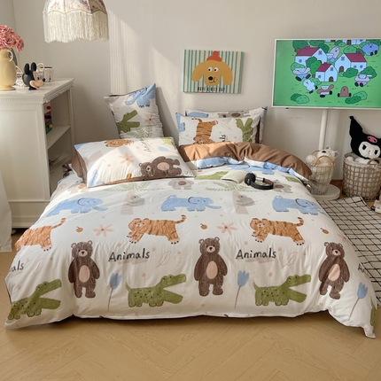 91家纺网 家纺一手货源 找家纺 （总）希文 2024新款全棉卡通印花四件套