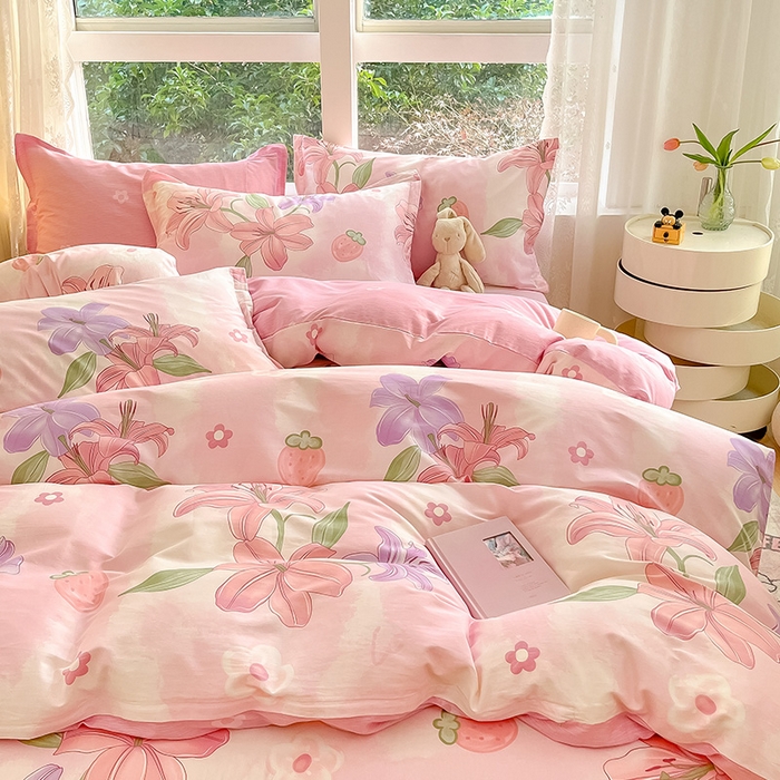 91家纺网 家纺一手货源 找家纺 绵庭家纺 2024新款AB版12868全棉印花单枕套 兰若幽香