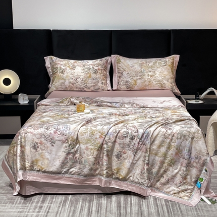 匠心 2024新款60支天丝棉数码印花夏被四件套 陌染