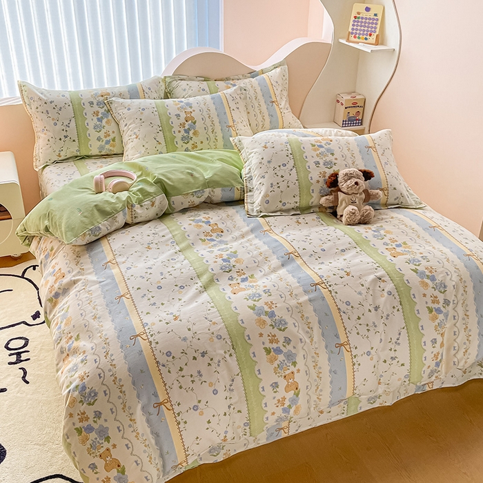 91家纺网 家纺一手货源 找家纺 绵庭家纺 2024新款AB版12868全棉印花单被套 诺溪