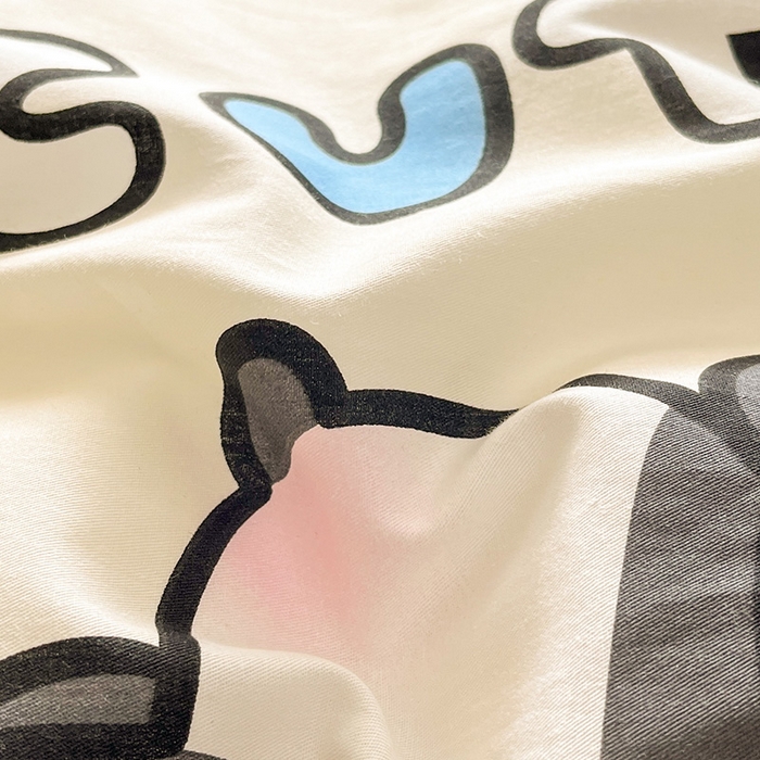 91家纺网 家纺一手货源 找家纺 绵庭家纺 2024新款AB版12868全棉印花单被套 熊猫戏水绿