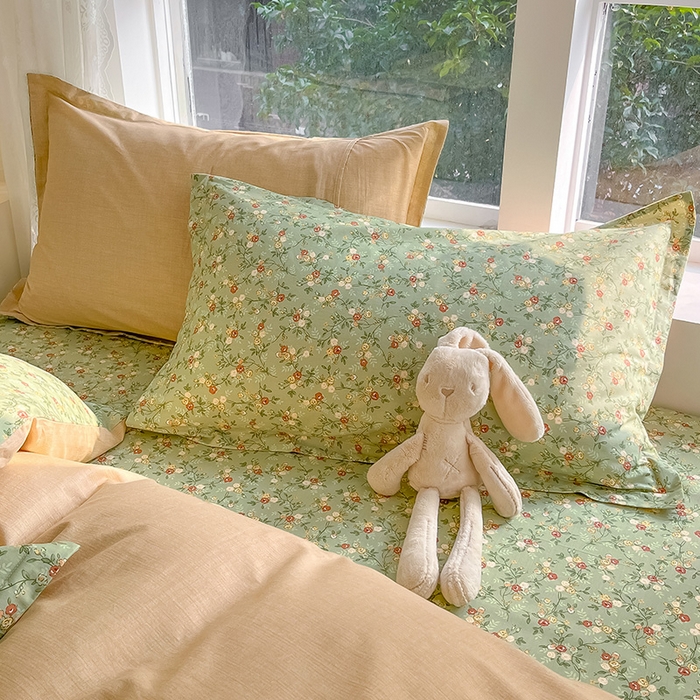 91家纺网 家纺一手货源 找家纺 绵庭家纺 2024新款AB版全棉印花系列四件套 浮世繁华