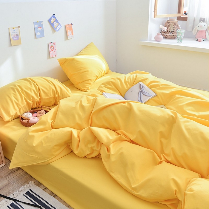 91家纺网 家纺一手货源 找家纺 总极梦2025新款40支喷气全棉纯色四件套