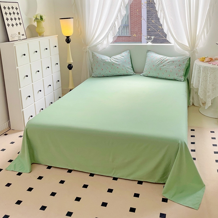 91家纺网 家纺一手货源 找家纺 优选良品 2025新款直播爆款母婴级水洗皱皱棉四件套小碎花被套床笠款三件套 温茶