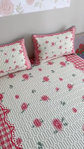 91家纺网 家纺一手货源 找家纺 美乐迪 2024新款大版乳胶凉席 玫瑰花园