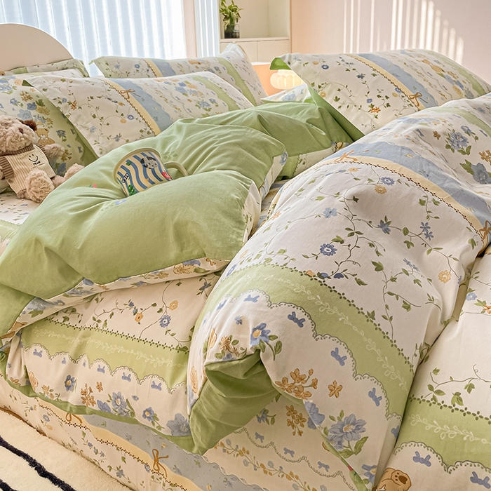 91家纺网 家纺一手货源 找家纺 绵庭家纺 2024新款AB版12868全棉印花单被套 诺溪