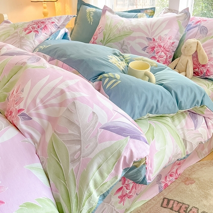 91家纺网 家纺一手货源 找家纺 （总）绵庭家纺 2024新款AB版12868全棉印花单被套